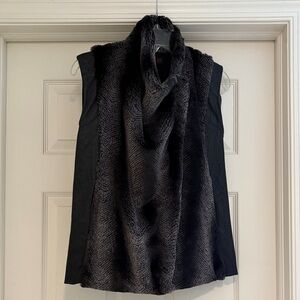Women’s Black Faux Fur Vest